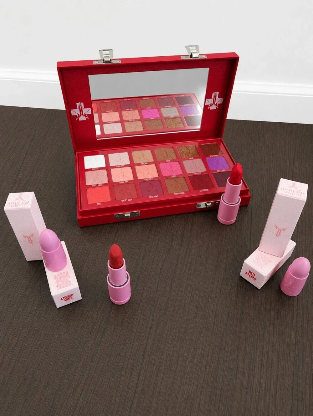 NEW Jeffree Star Blood Sugar Eyeshadow Palette + Lipstick Makeup Bundle